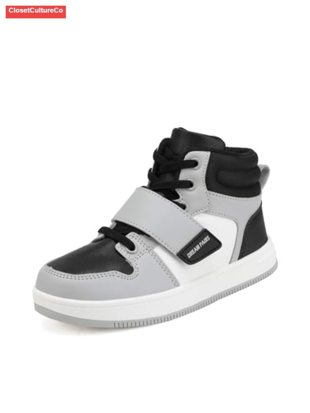 Kids High Top Basketball Sneakers Pull-On Athletic Shoes